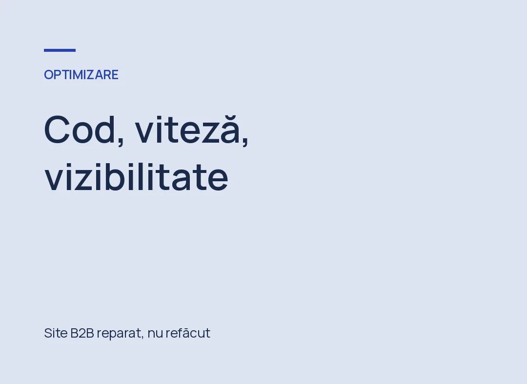 Proiect de optimizare website pentru Roltech: cod, viteză și vizibilitate